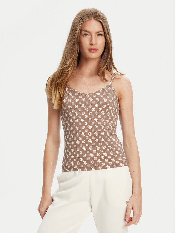 

Топ slim fit V5YP11 MC03W Guess, коричневый