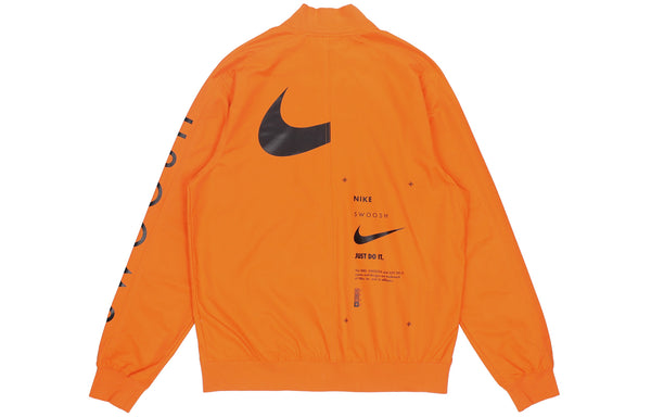 Куртка sportswear swoosh logo printing sports jacket orange Nike, оранжевый — фото 2