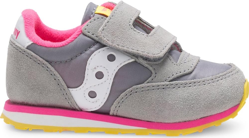 Детские кроссовки Saucony Baby Jazz на липучках, розовый/серый — фото 2