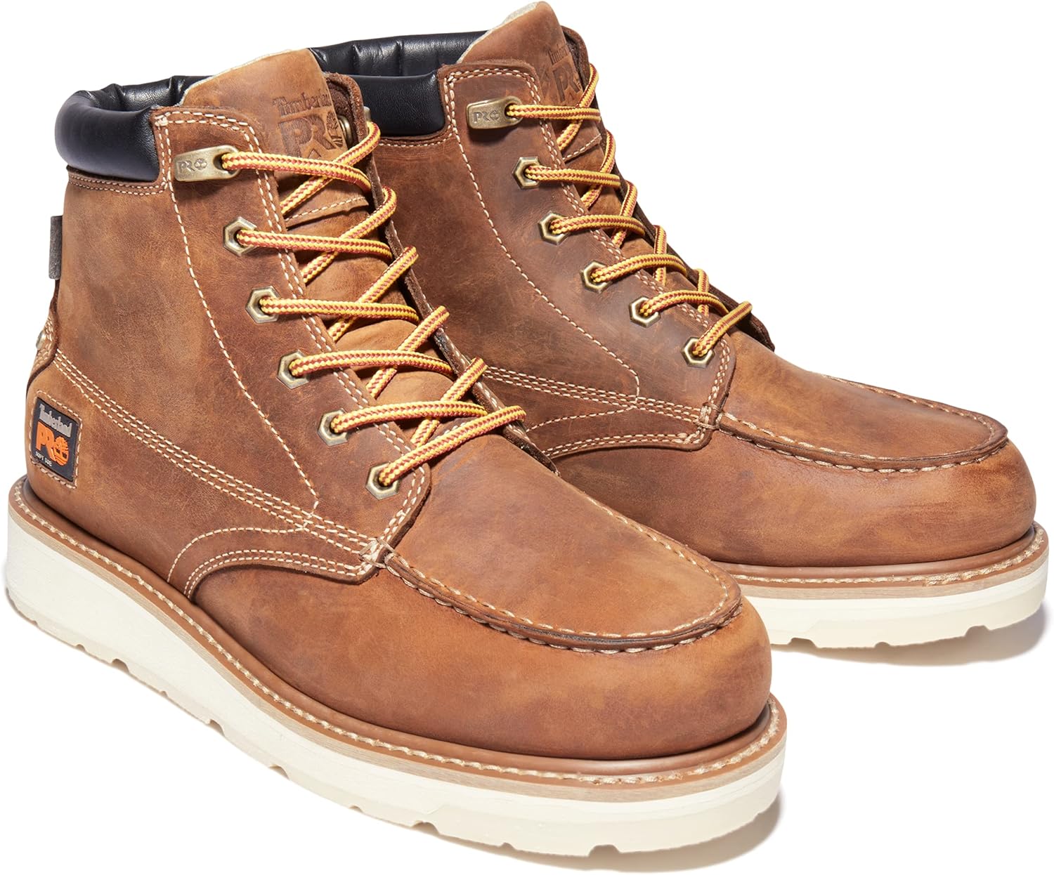 Timberland PRO мужские рабочие ботинки Gridworks 6 дюймов с защитным носком Alloy, водонепроницаемые, с индустриальной клиновидной подошвой, Golden Brown — фото 2