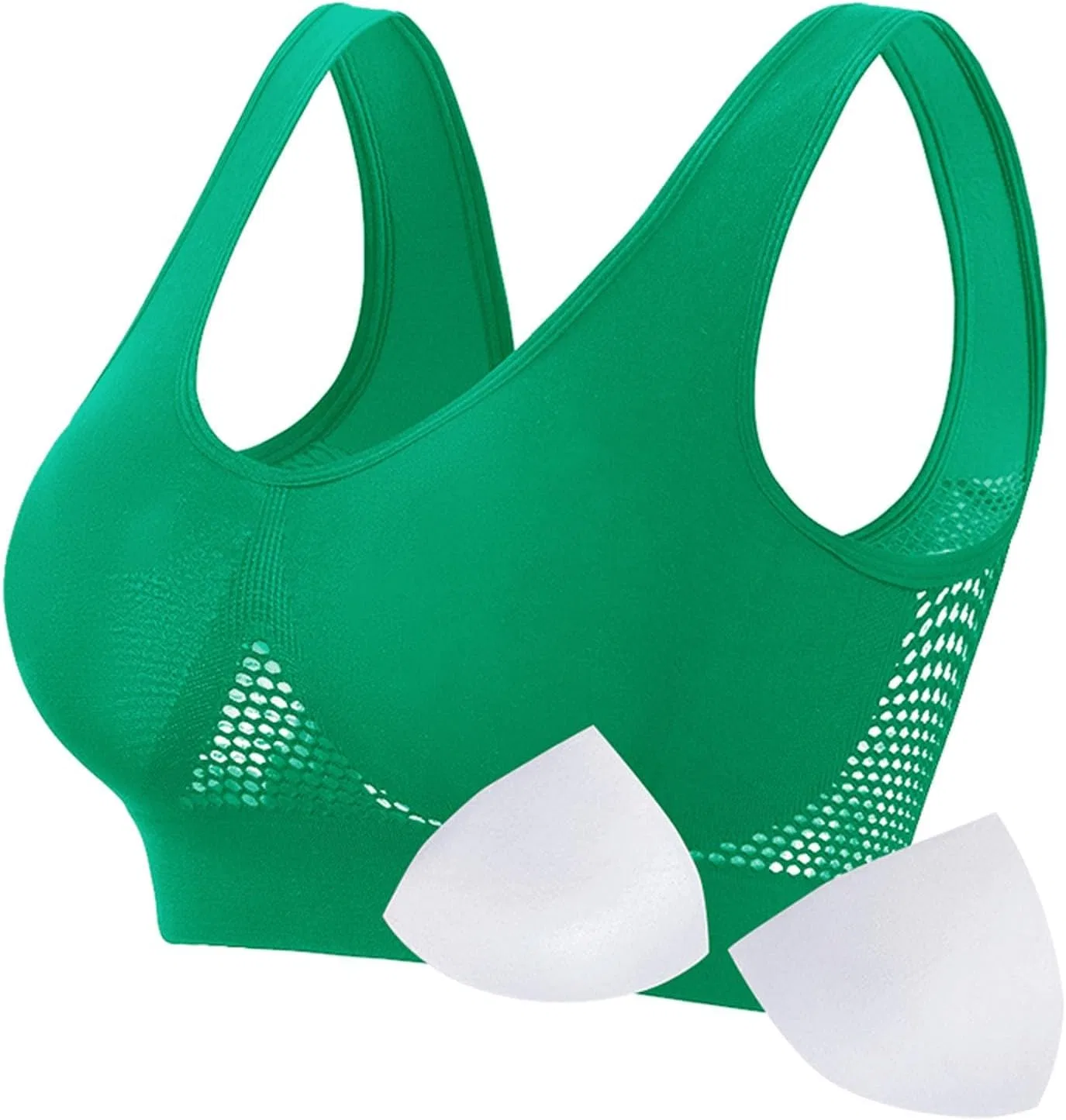 Спортивный бюстгальтер Breathable Cool Liftup Air Bra, Generic, Y2-green (с вкладышами)