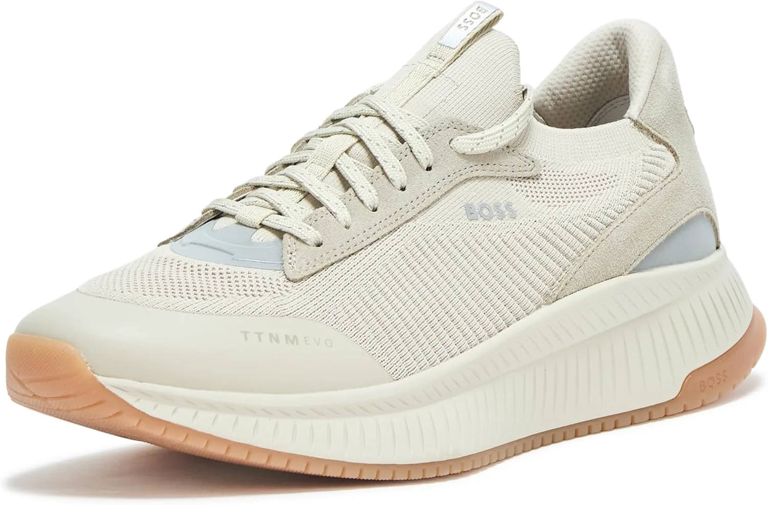 

Мужские кроссовки BOSS с современной трикотажной структурой для бега, кремовый