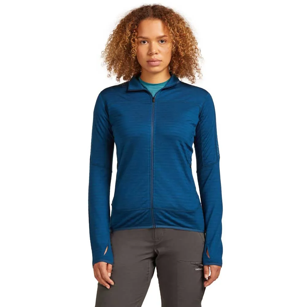 

Толстовка Icebreaker Merino Blend 300 RealFleece Descender full zip, синий