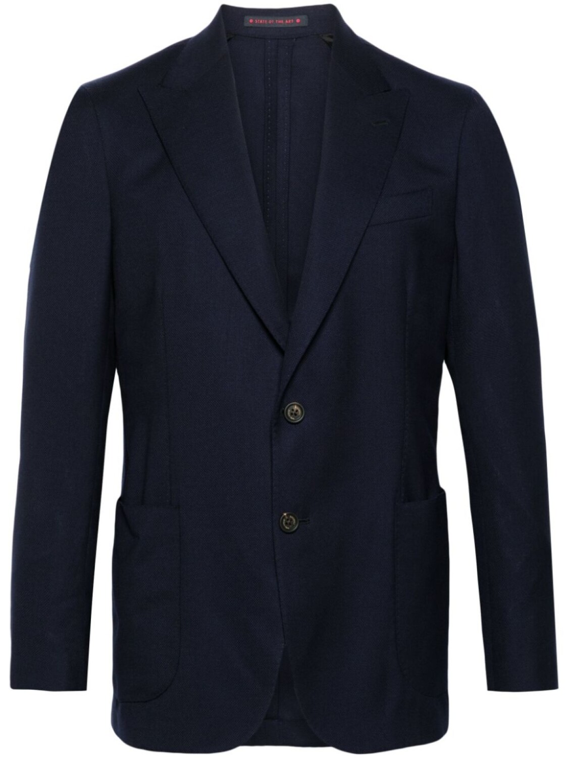 

Однобортный пиджак из ткани пике Bagnoli Sartoria Napoli, синий