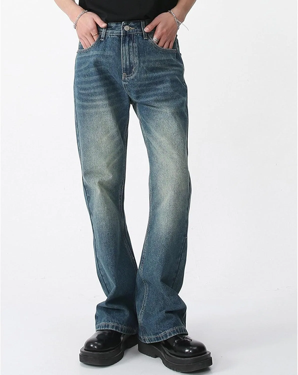 Джинсы клеш Retro Blue, Fit Comfort — фото 3