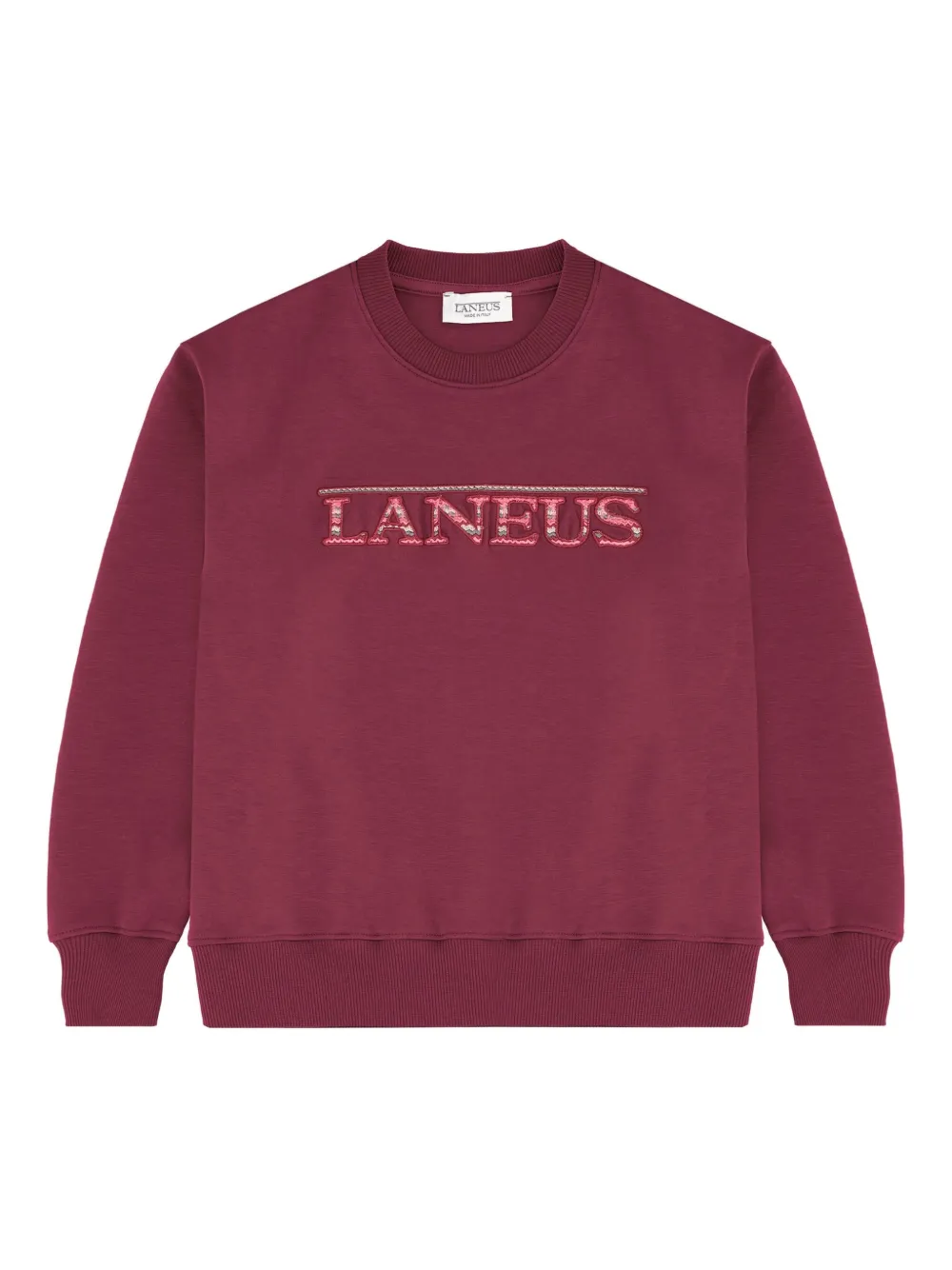 

Свитшот из интерлока с вышивкой Laneus, красный