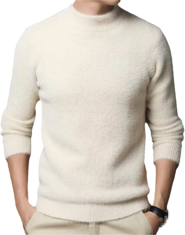 

Свитер Hamthuit мужской водолазка Faux Mink Cashmere