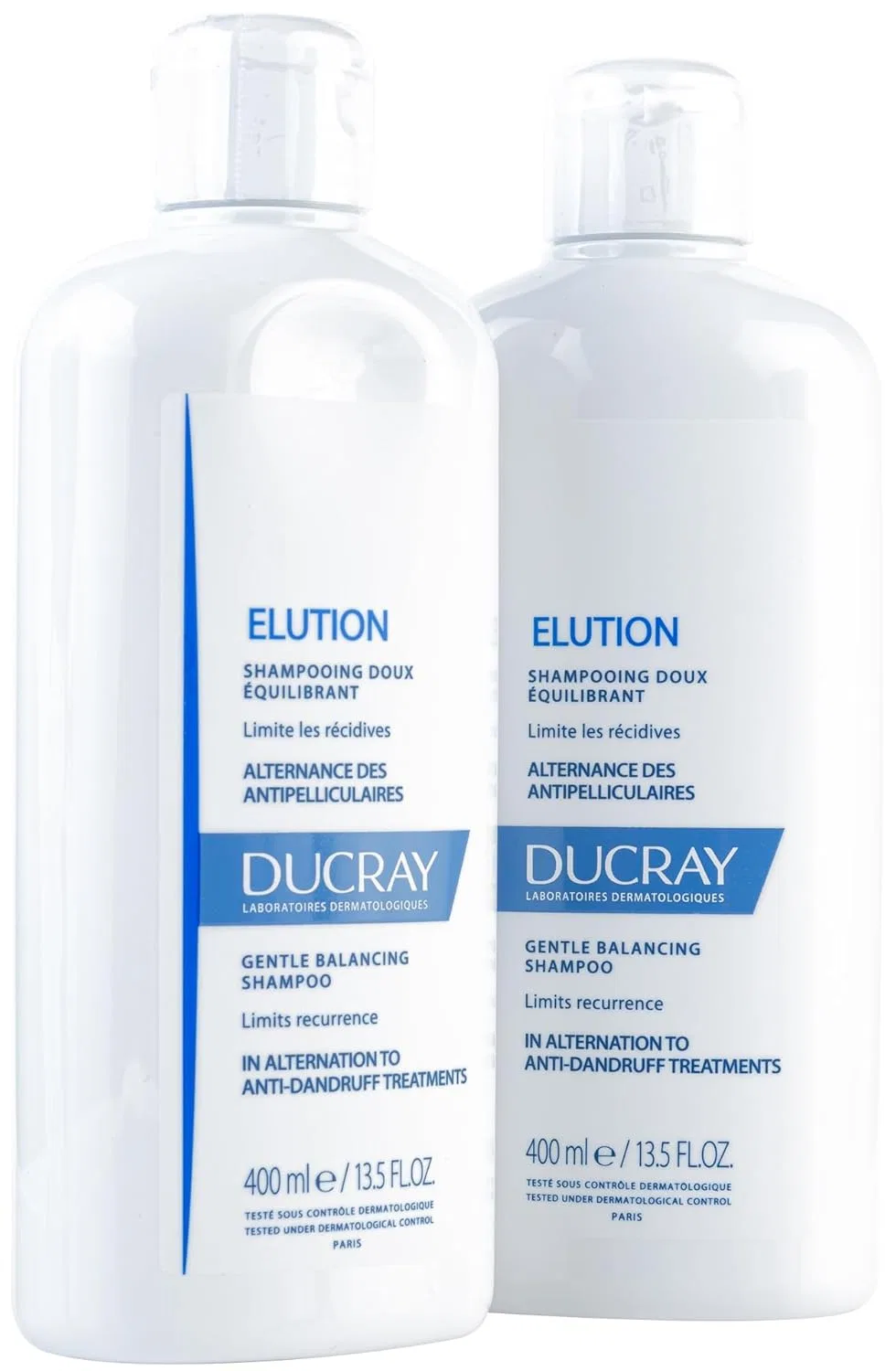 Шампунь Elucion reequilibrante anticaspa 2 x 400 мл Ducray