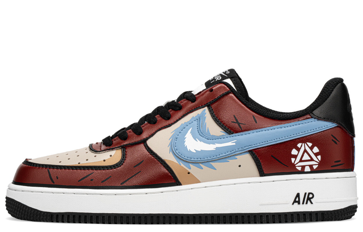 

Кроссовки Nike Air Force 1 Skateboarding Shoes Unisex Low-top Brown/red/blue, красный