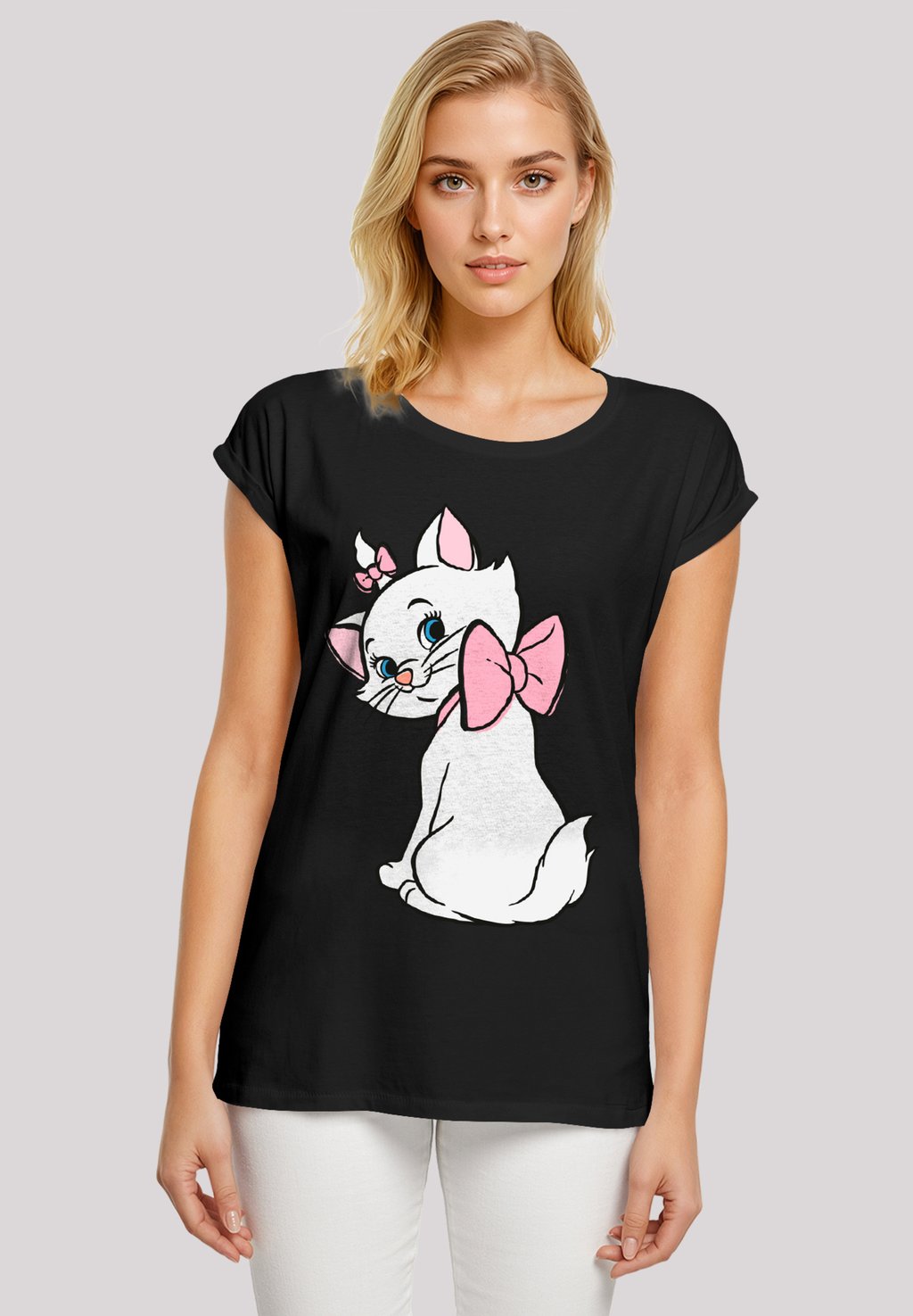

Футболка с принтом DISNEY ARISTOCATS MARIE LOOK AT YOU F4NT4STIC, черный