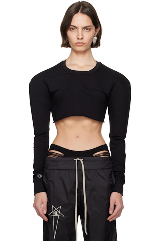 

Черная толстовка Champion Edition Girdered Cropped Harness Rick Owens