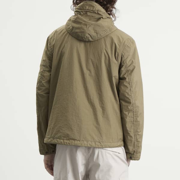 Куртка с капюшоном из жатой ткани Stone Island, military зеленый — фото 3
