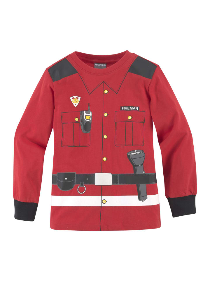

Рубашка с длинным рукавом Kidsworld, красный