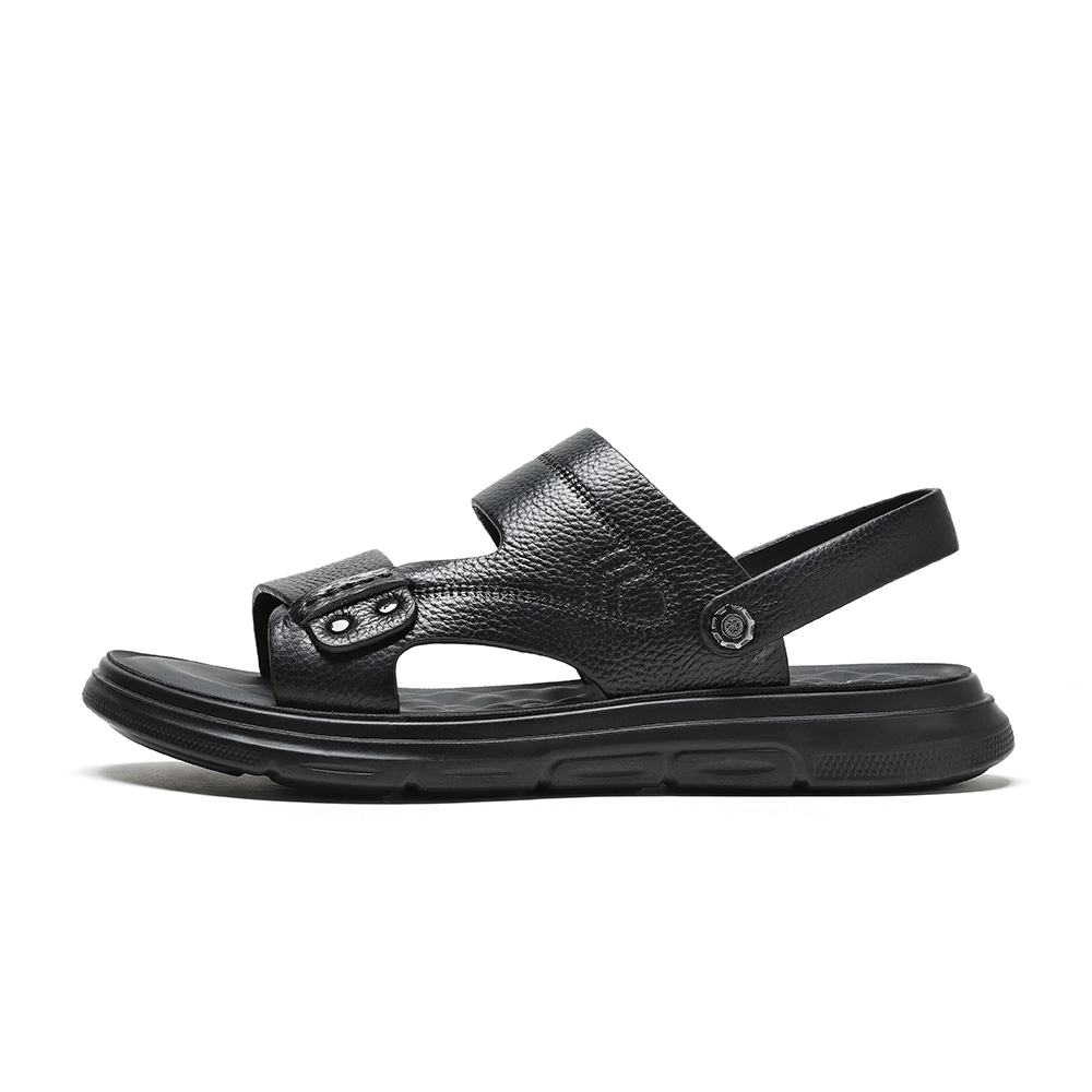 

AIBAOLUO Пляжные шлепанцы мужские черно-коричневые