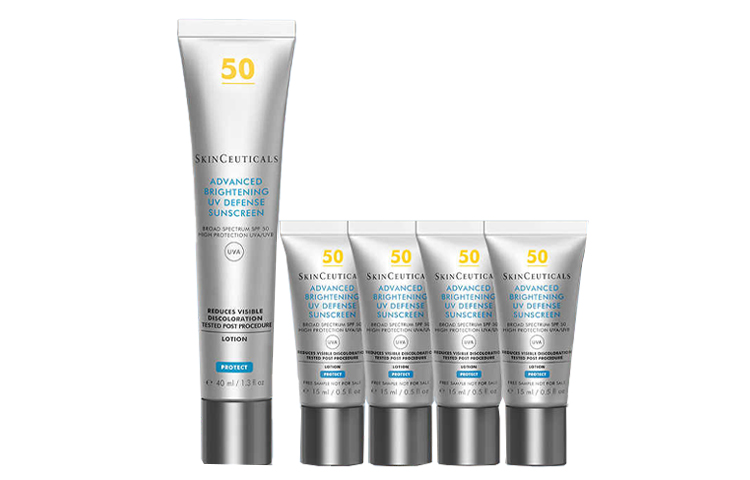 

Набор для защиты от солнца и поддержки груди little silver umbrella zhencai radiance serums с осветляющим увлажнением SKINCEUTICALS, Brilliant Essence Sunscreen Set