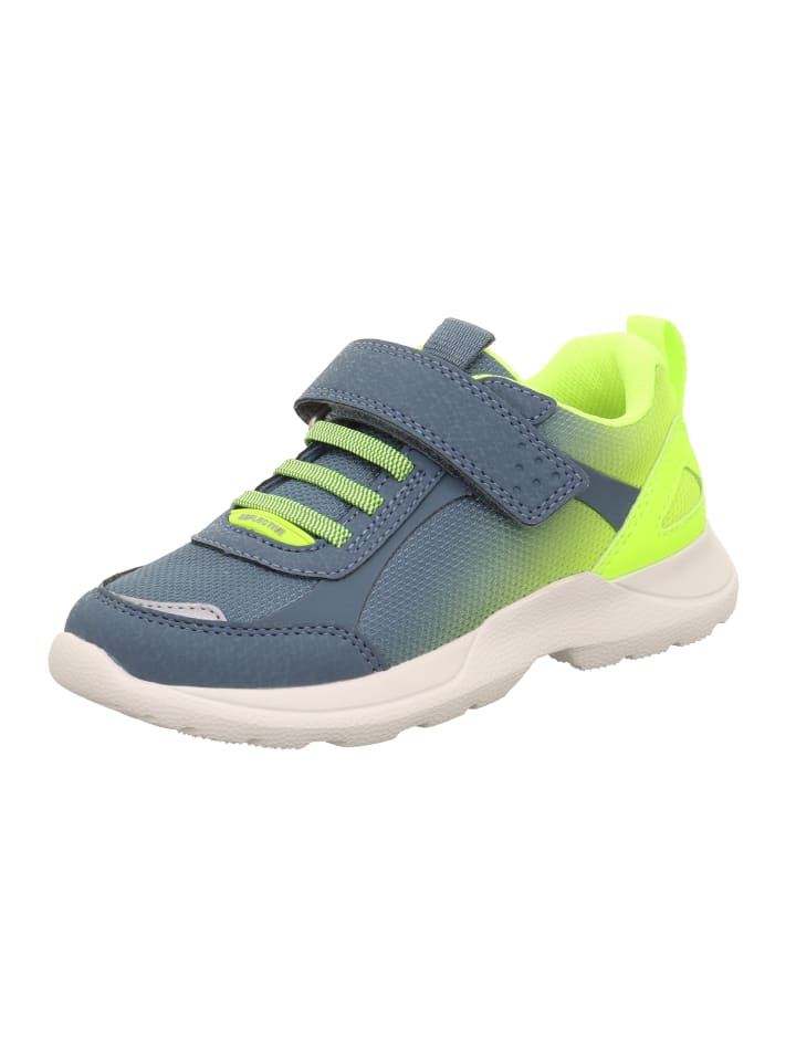 

Кроссовки на шнуровке superfit, цвет blau/gelb