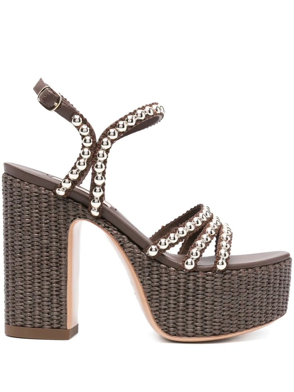 Босоножки Isa Studsway 120 Casadei, коричневый