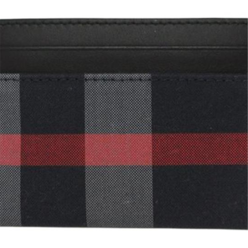 Burberry Хлопковый льняной держатель для карт мужской черный — фото 4