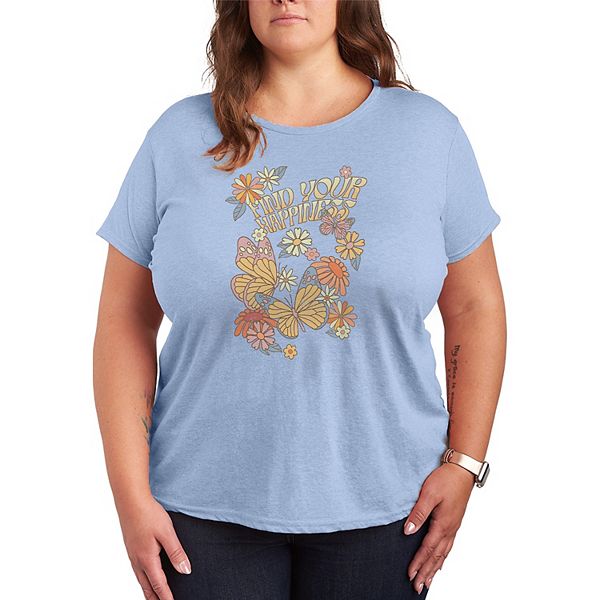 

Футболка Plus size с принтом бабочек и цветов Licensed Character, Heather Chambray Blue, Синий, Футболка Plus size с принтом бабочек и цветов Licensed Character, Heather Chambray Blue