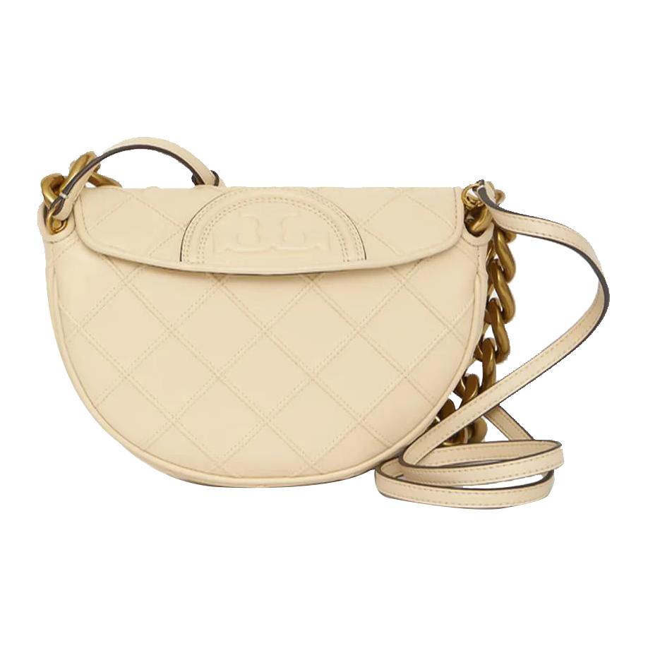 

Мини-Сумка Fleming Soft Crescent New Cream TORY BURCH