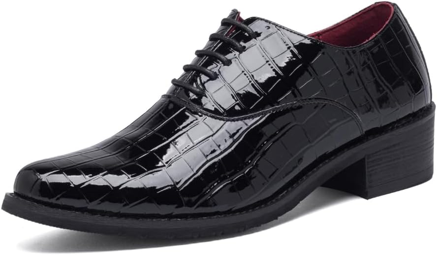 

Мужские оксфорды с металлической отделкой, фактурой под крокодила и массивным каблуком, доступны в золотом, серебряном и черном цветах Hawecobo