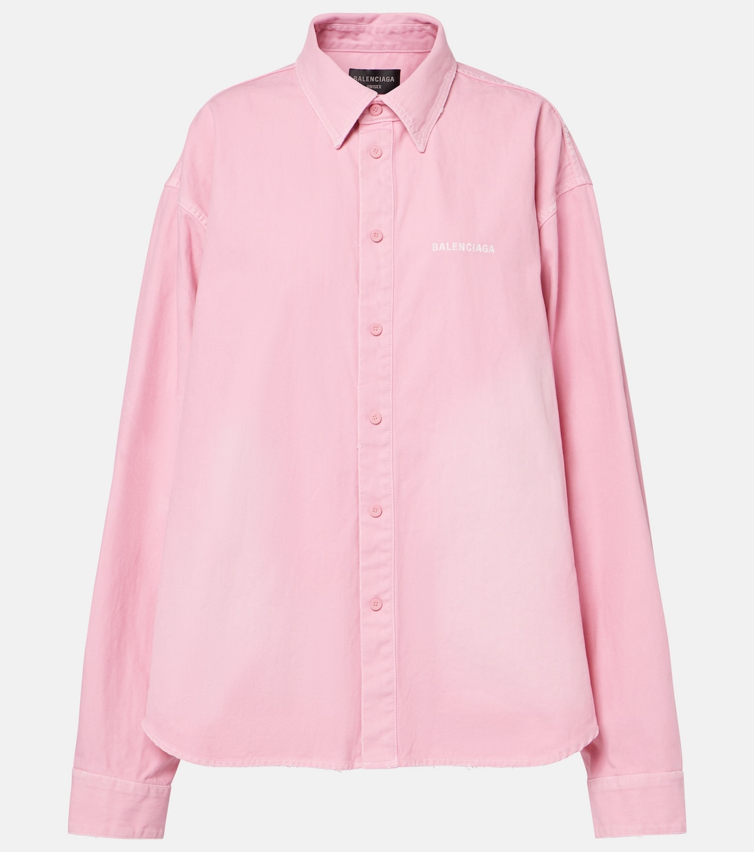

Оверсайз хлопковая рубашка Balenciaga, Baby Pink