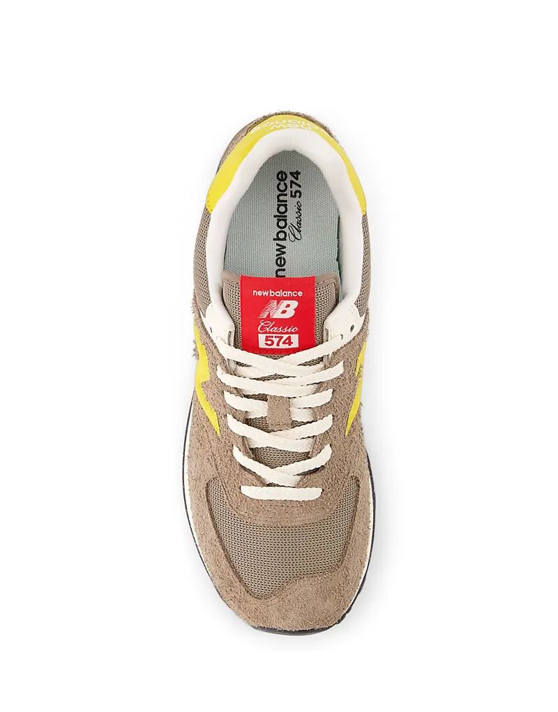 Кроссовки New Balance 574 в цвете «гриб» — фото 2