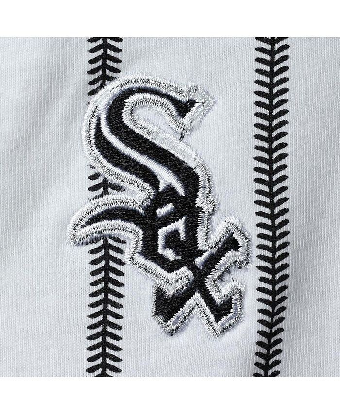 Белое, черное боди Chicago White Sox Power Hitter для новорожденныхс короткими рукавами Outerstuff, белый — фото 3