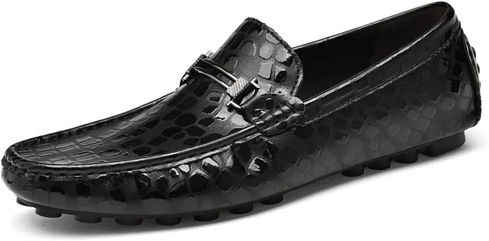 Лоферы кожа с рисунком крокодила Grey SayfuR — фото 4