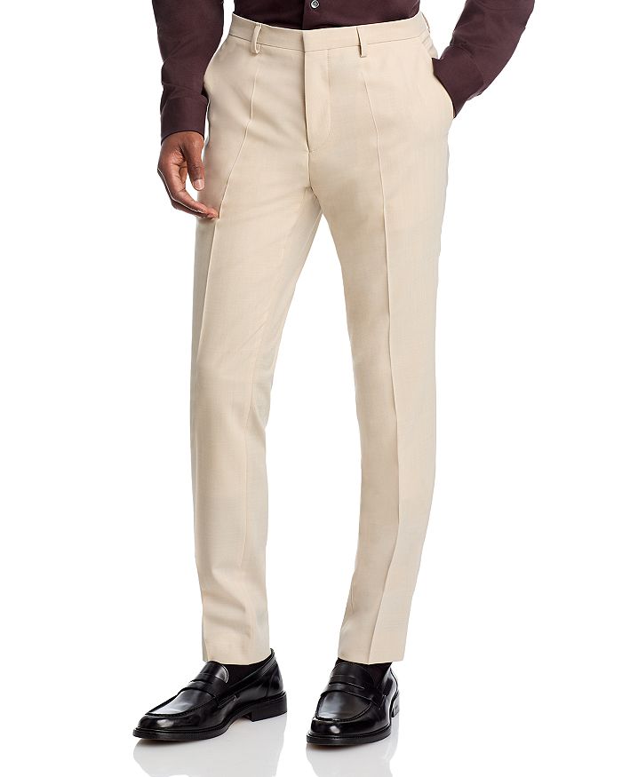 

Брюки костюмные Hesten Mélange Extra Slim Fit HUGO, коричневый/бежевый
