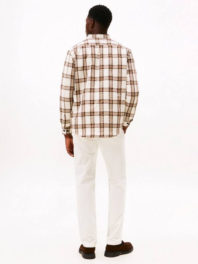 Хлопковая свободная рубашка в клетку из пике Tommy Hilfiger, Legacy Brown — фото 2
