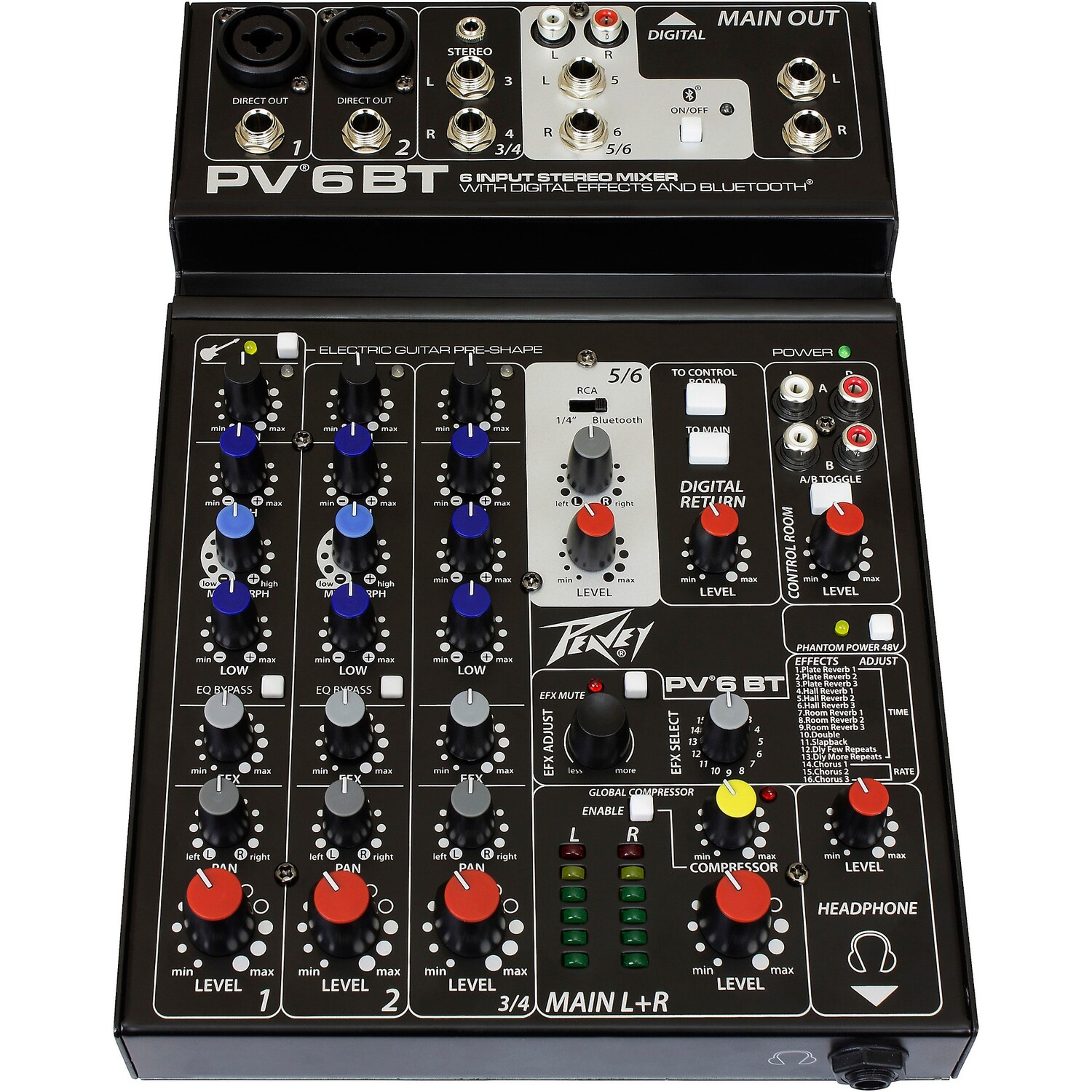 

Микшер Peavey PV 6 BT с Bluetooth