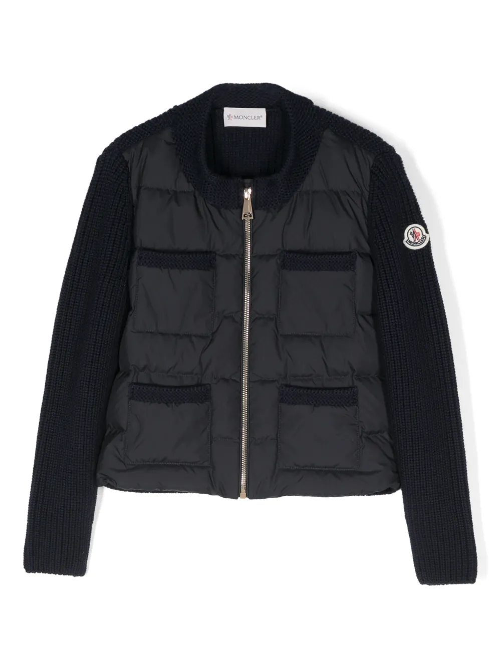 

Куртка с нашивкой-логотипом Moncler Enfant, синий