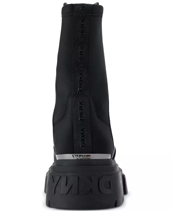 Женские зимние ботильоны Fleming на устойчивом каблуке DKNY, черный — фото 3