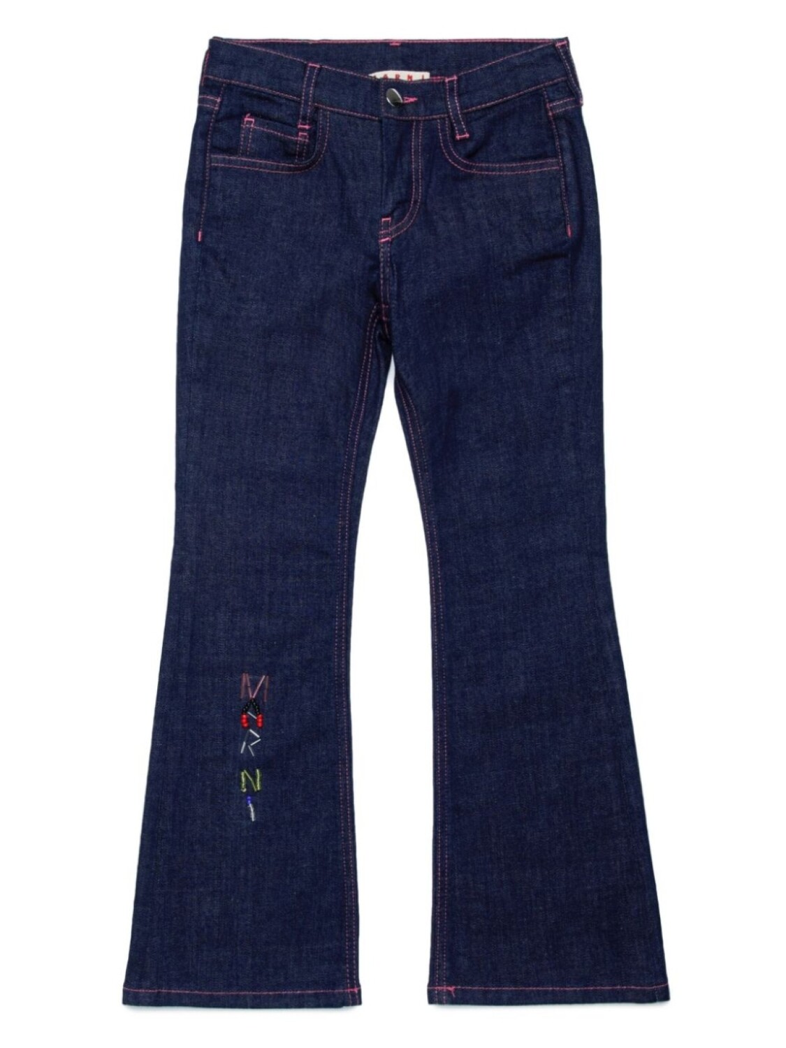 

Marni Kids джинсы с нашивкой-логотипом, синий