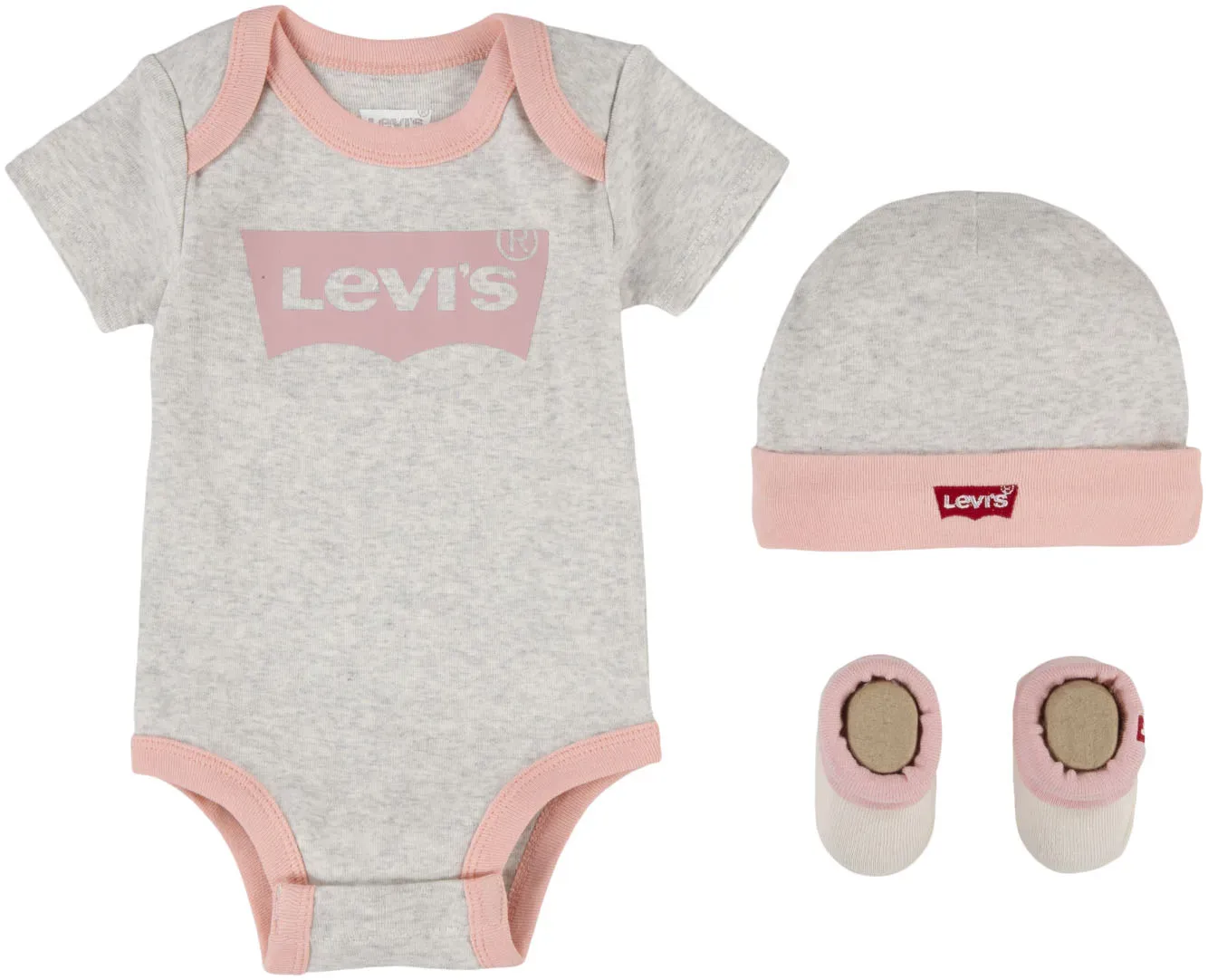 

Levi's Kids Body "Подарочный набор для новорожденных" (набор из 3 предметов), BABY унисекс, розовый