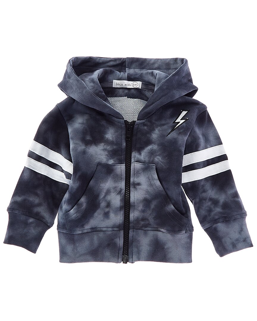 

Толстовка с капюшоном LITTLE MISH Tie-Dye Bolt Zip, черный