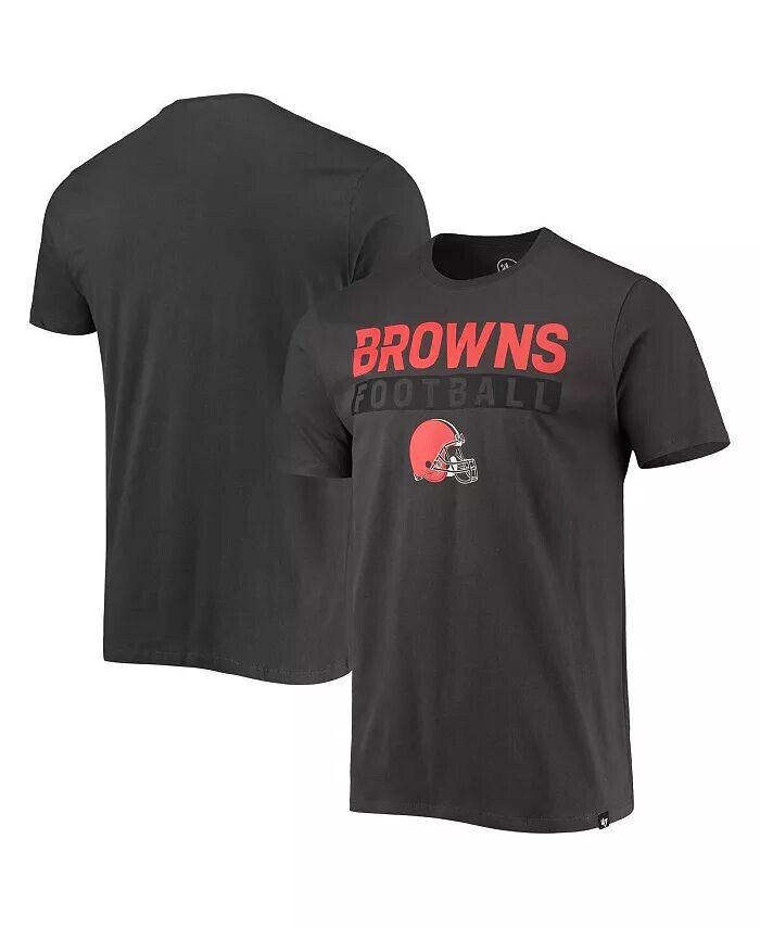 

Мужская темно-серая футболка '47 Cleveland Browns Dark Ops Super Rival '47 Brand