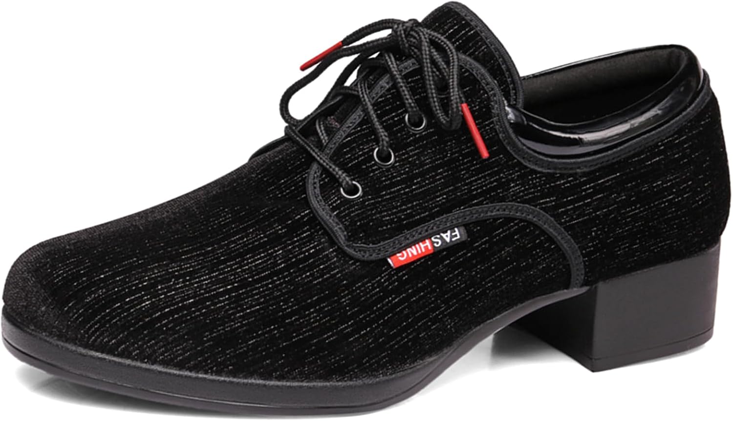 

Мужские латинские танцевальные туфли, низкий каблук 3,5 см, сальса, бальные, для практики, дышащие, на шнуровке, мягкие, современные, для сцены Hiuzylqx, B