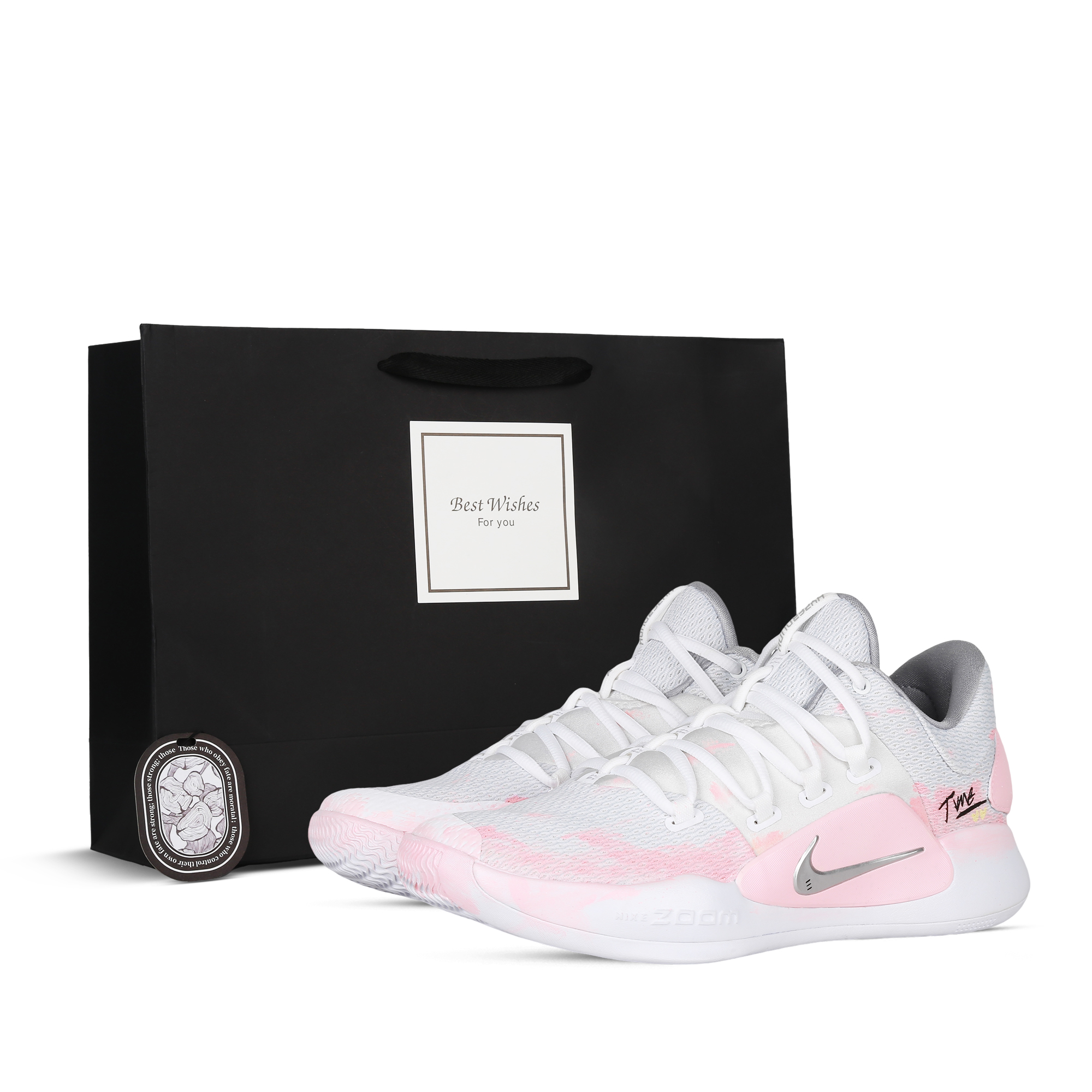 

Nike Баскетбольные кроссовки Hyperdunk X Street Points с износостойким покрытием, низкие, мужские, розовые, белые