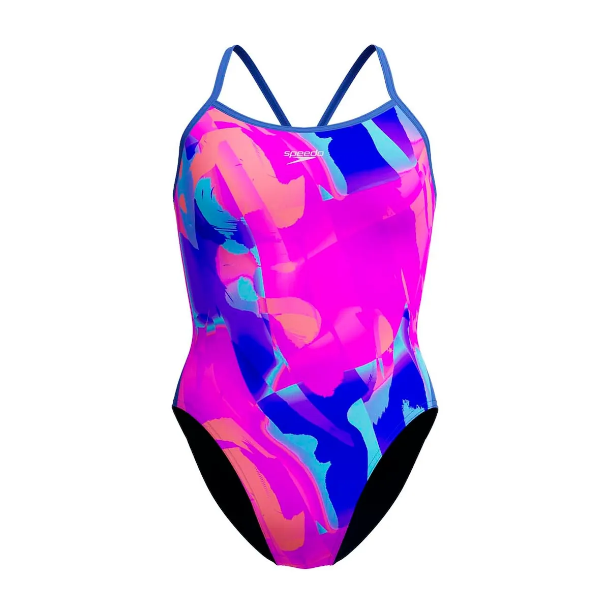 

Женский купальник для плавания Placement Digital Turnback Speedo, фиолетовый