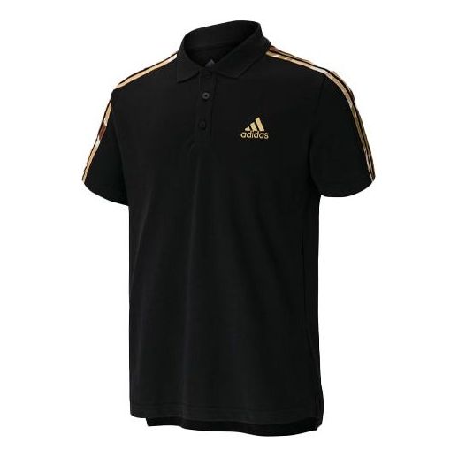 

Футболка camo ps 3-stripe short sleeve men's black Adidas, черный