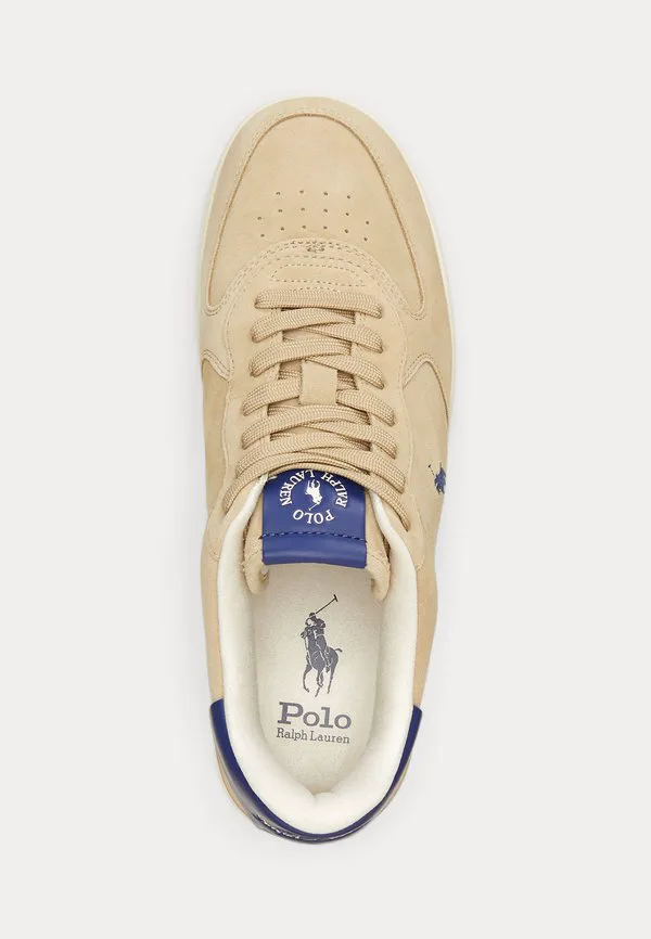Замшевые кроссовки masters court Polo Ralph Lauren, Bone/Light Navy — фото 4
