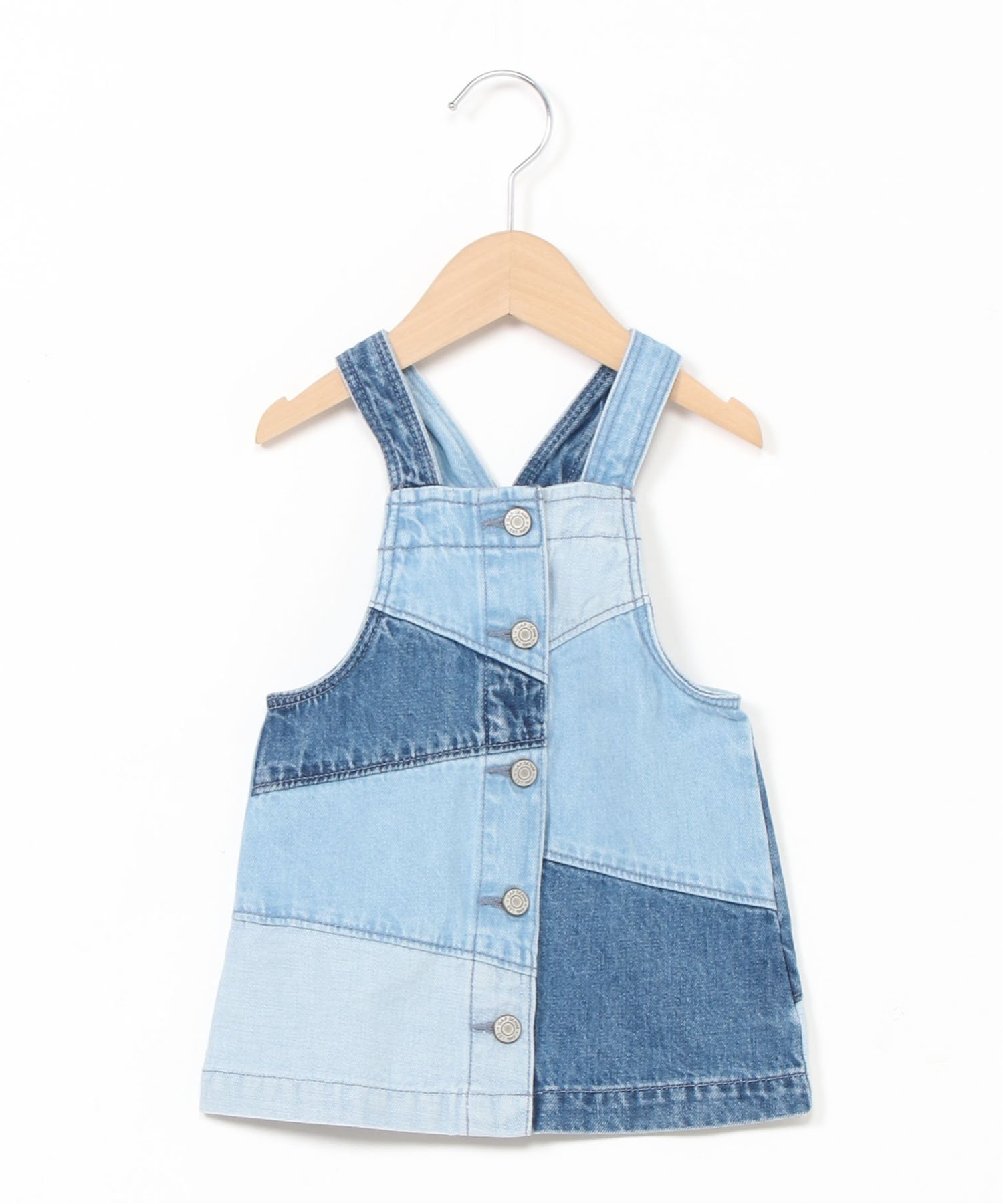 BabyGap джинсовая юбка-комбинезон Gap, TWO TONE FDR WIND BLU — фото 2