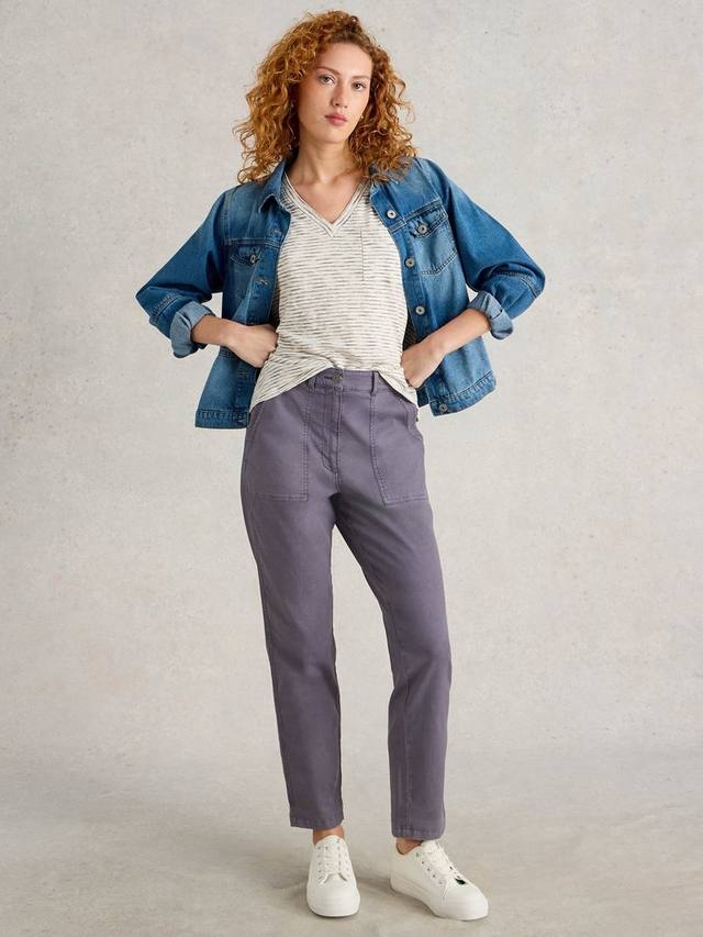 

Брюки-чинос из органического хлопка twister rich White Stuff, цвет Mid Purple