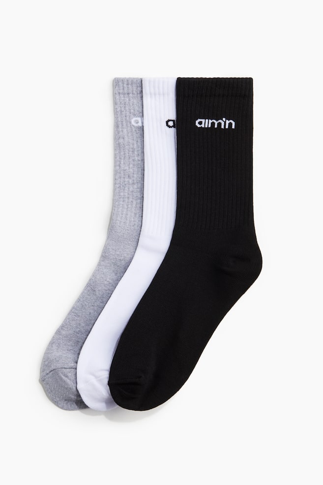 

Носки с логотипом, 3 шт. в упаковке Aim'N, серый