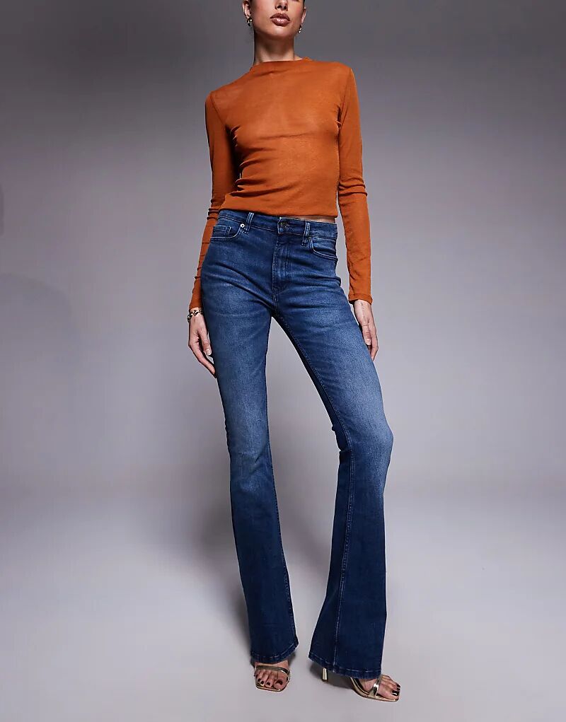 

Джинсы-клеш ASOS DESIGN Tall, темно-серого цвета