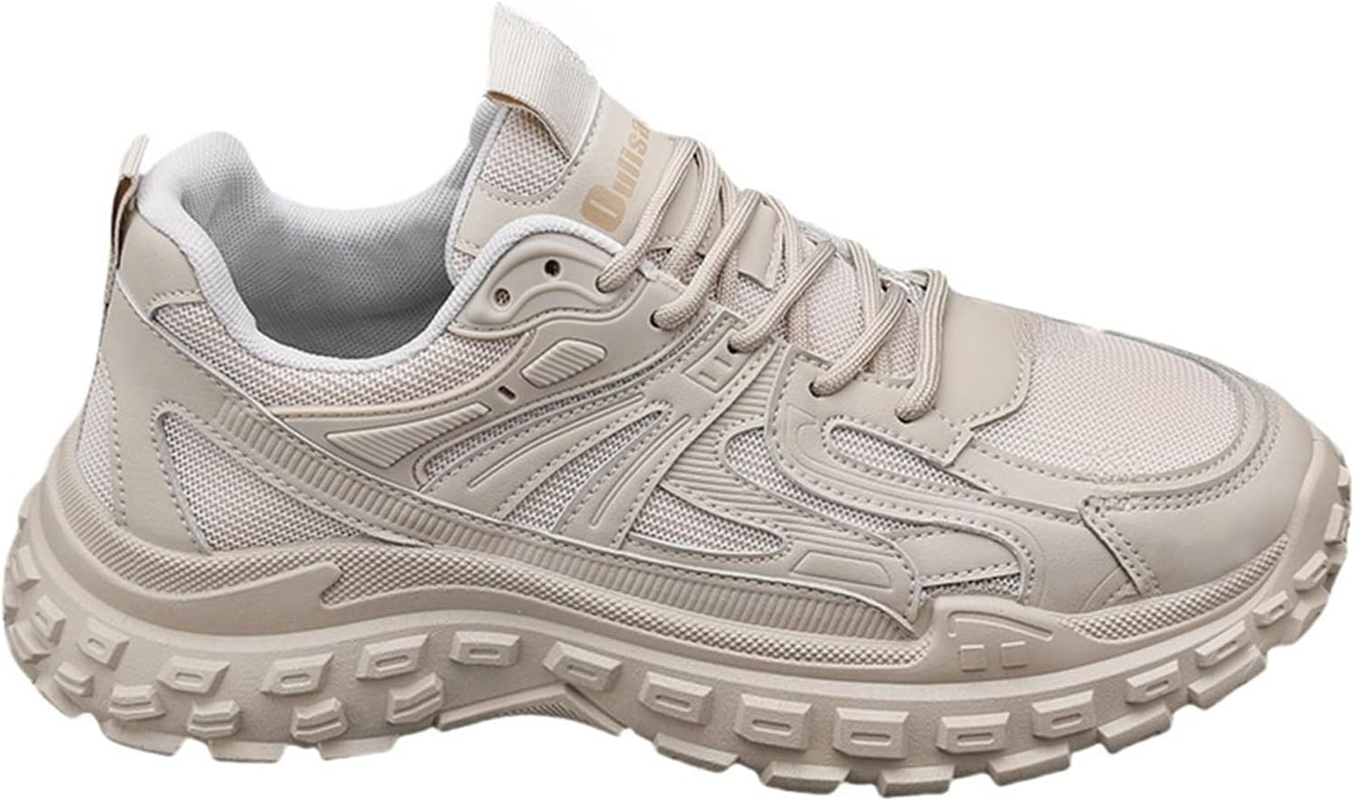 

Мужские дышащие сетчатые кроссовки на платформе с противоскользящей подошвой для бега, ходьбы и повседневной носки Jhfdioy, бежевый