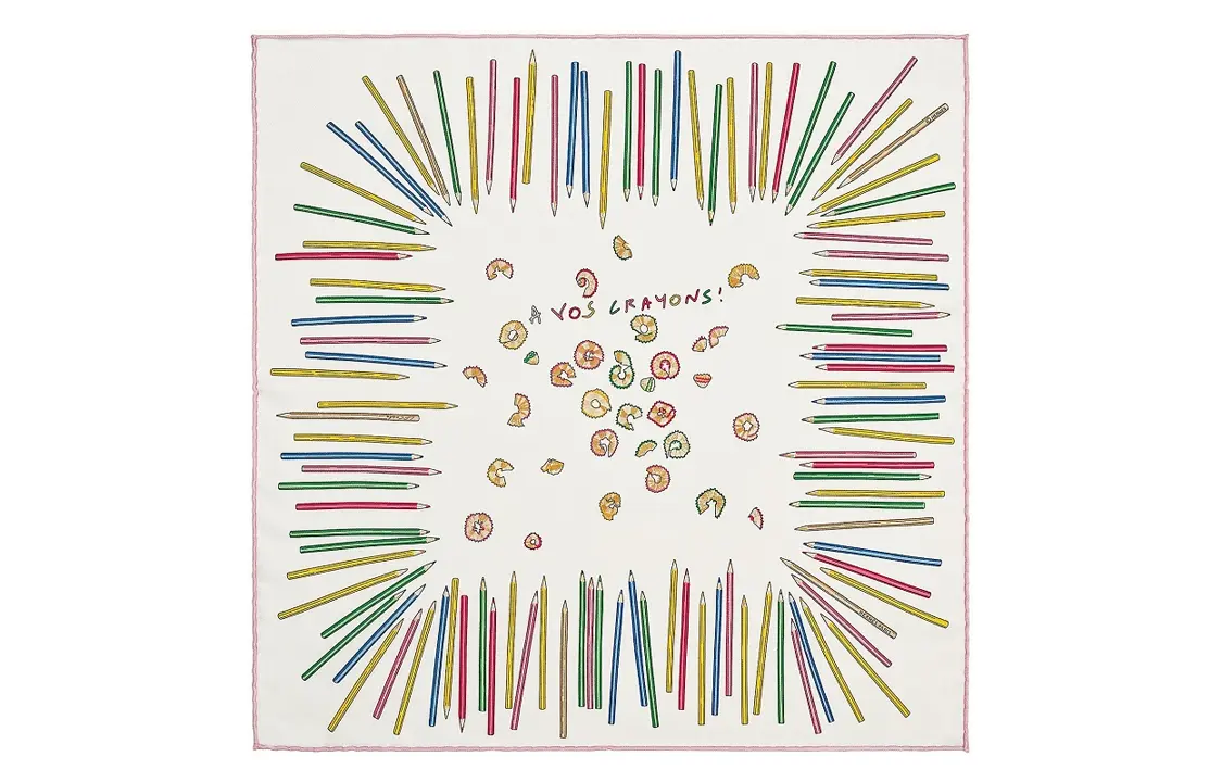 

Шёлковый платок HERMES Мультиколор