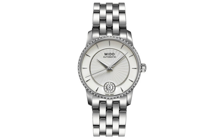 

MIDO Часы Baroncelli Automatic Mechanical Movement Women's Watch 33mm Silver Dial Stainless Steel Case Stainless Steel Strap, Silver White